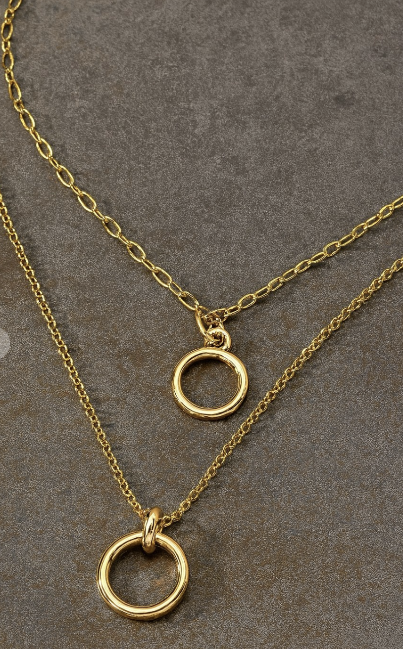 Two Row Circle Necklace