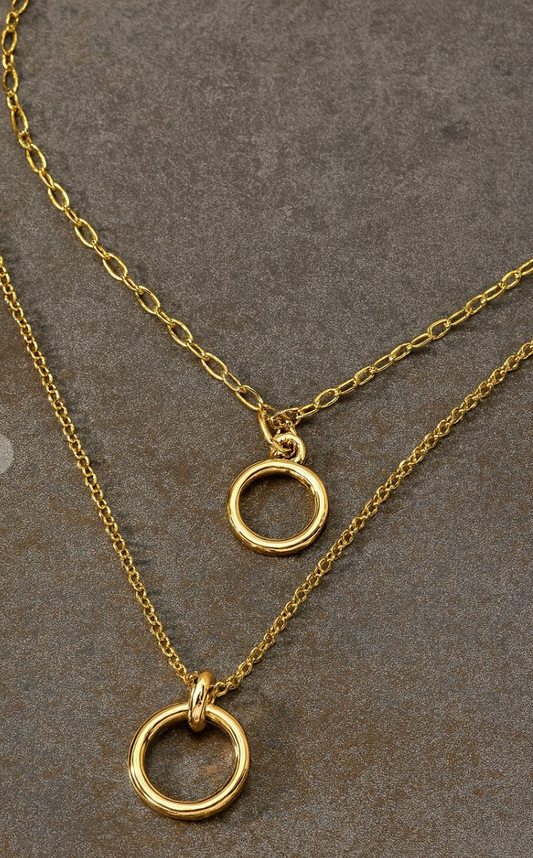 Two Row Circle Necklace
