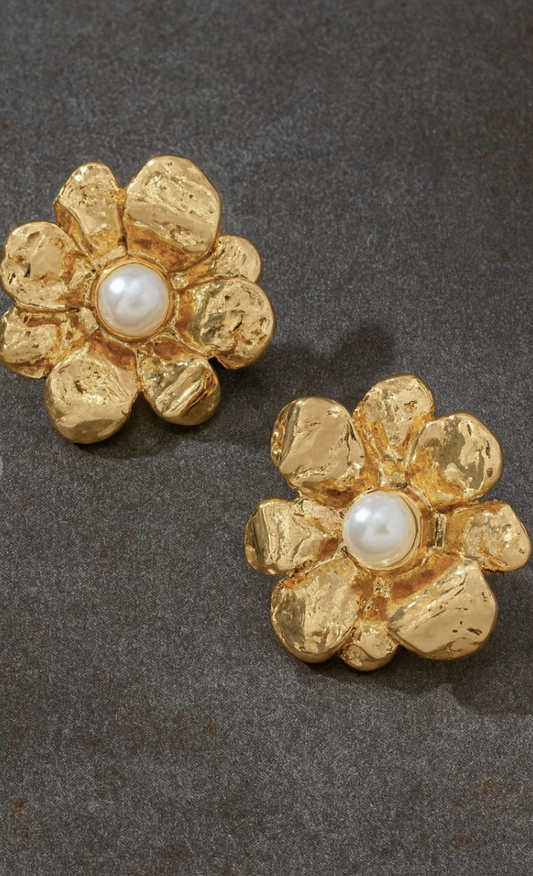 Floral Pearl Studs