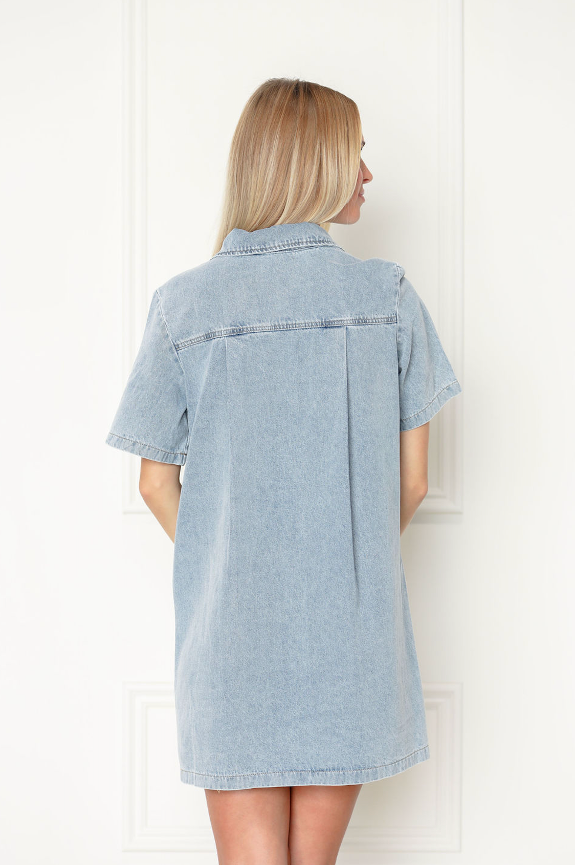 Ashton Light Wash Denim Mini Dress