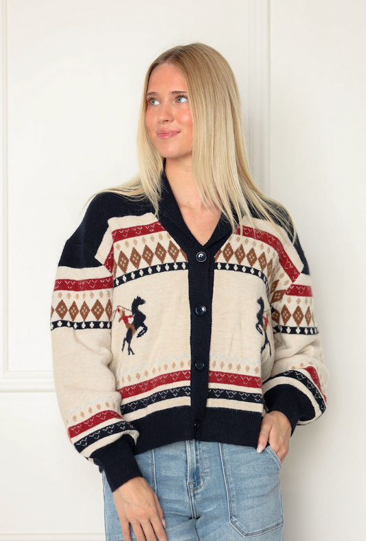 Horse Graphic Oversize Cardigan