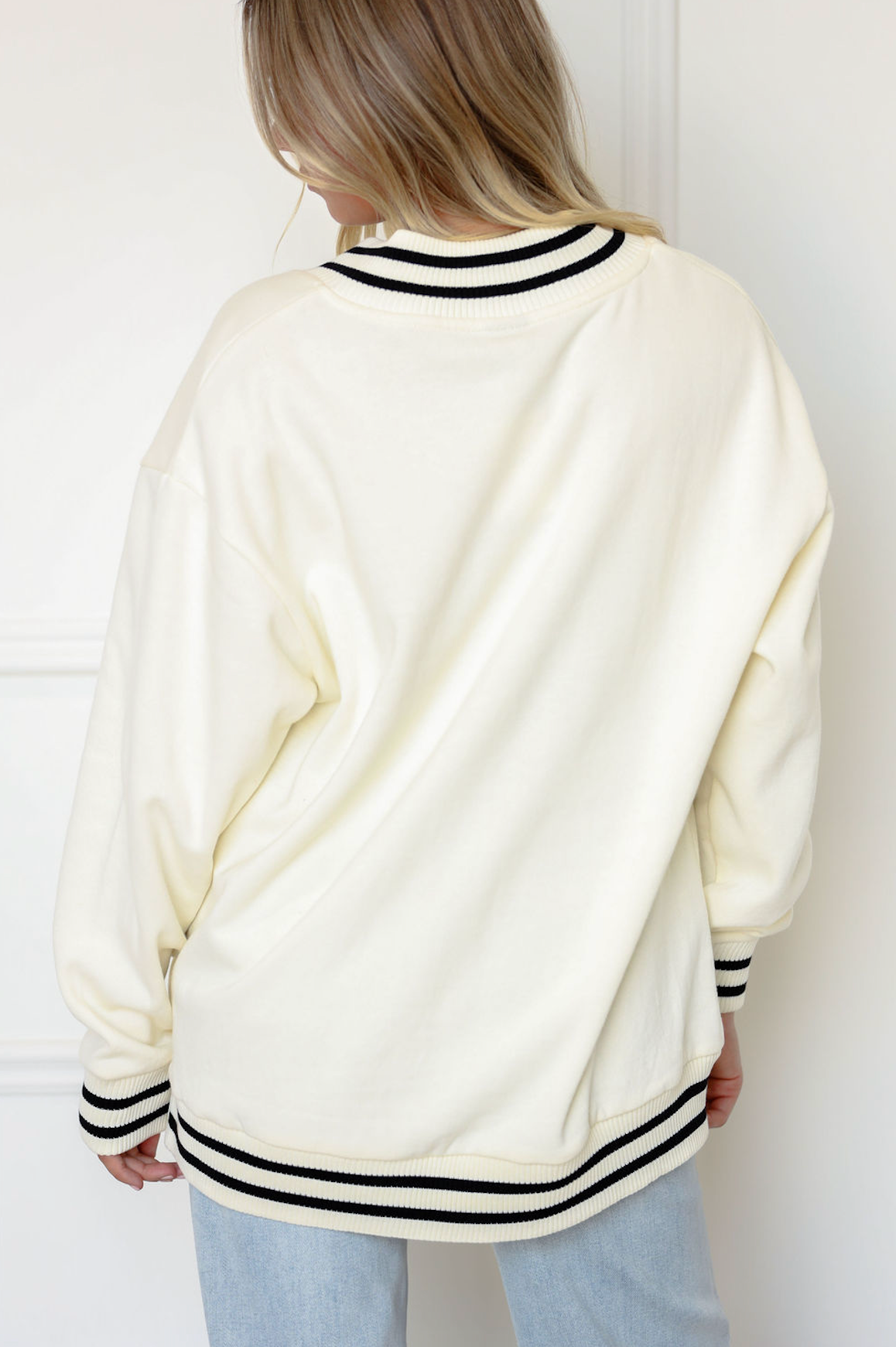 Arkansas Letterman V-neck Sweatshirt - Black