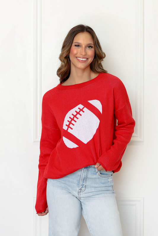 Football Knit Sweater