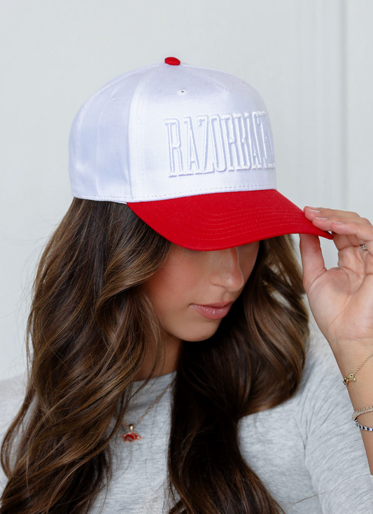Razorbacks Tonal Vintage Hat White/Red