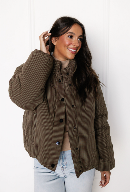 Piper Gingham Puffer Coat