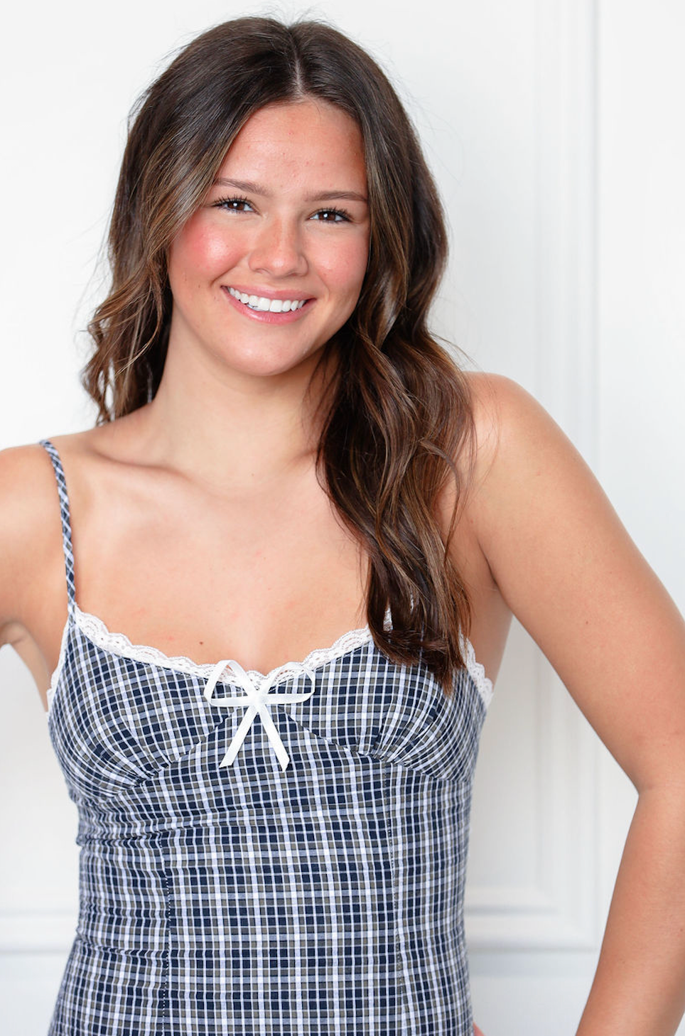 Plaid Tiered Ruffle Hem Dress