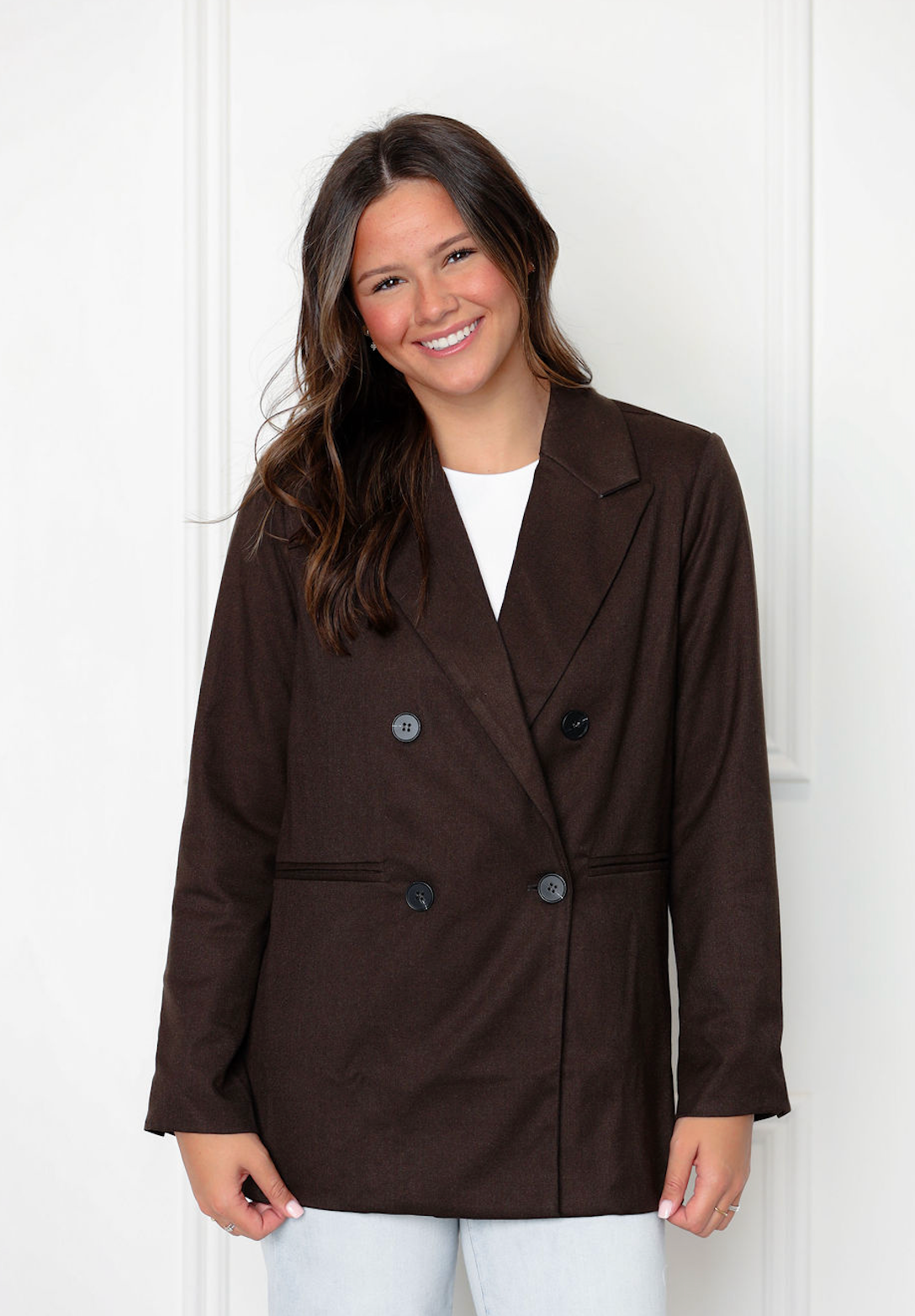 Dark Brown Blazer Jacket