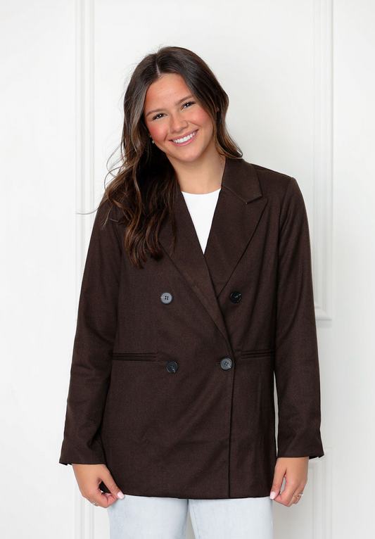 Dark Brown Blazer Jacket