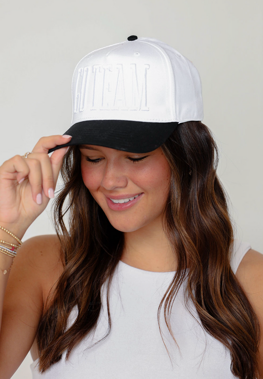 Go Team Tonal Vintage Hat White/Black