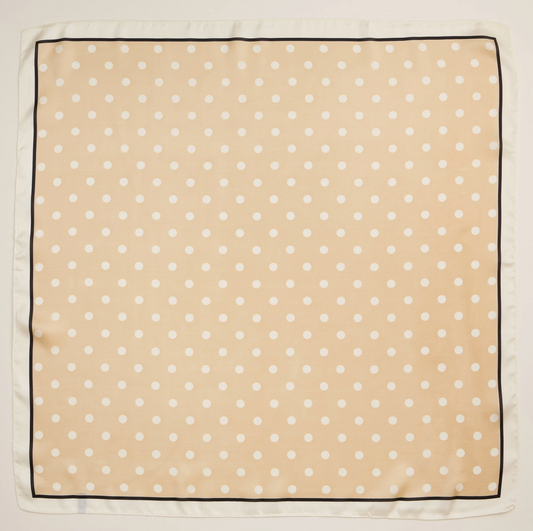 Beige Polka Dot Scarf