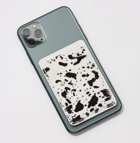 Cell Phone Stick On Cow White