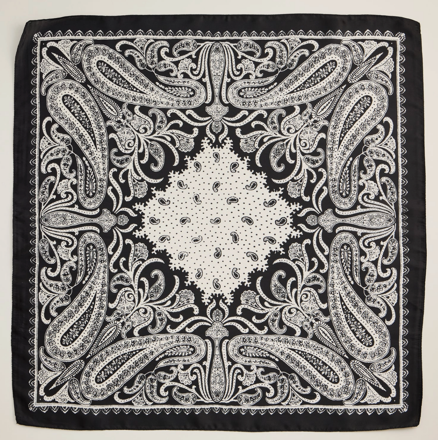 Paisley Bandana Scarf Black