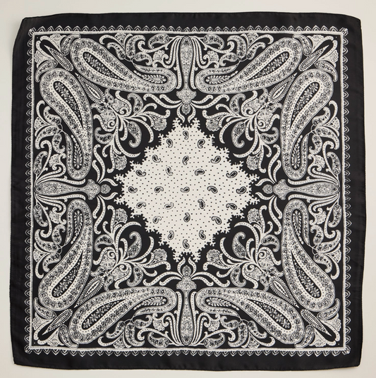 Paisley Bandana Scarf Black
