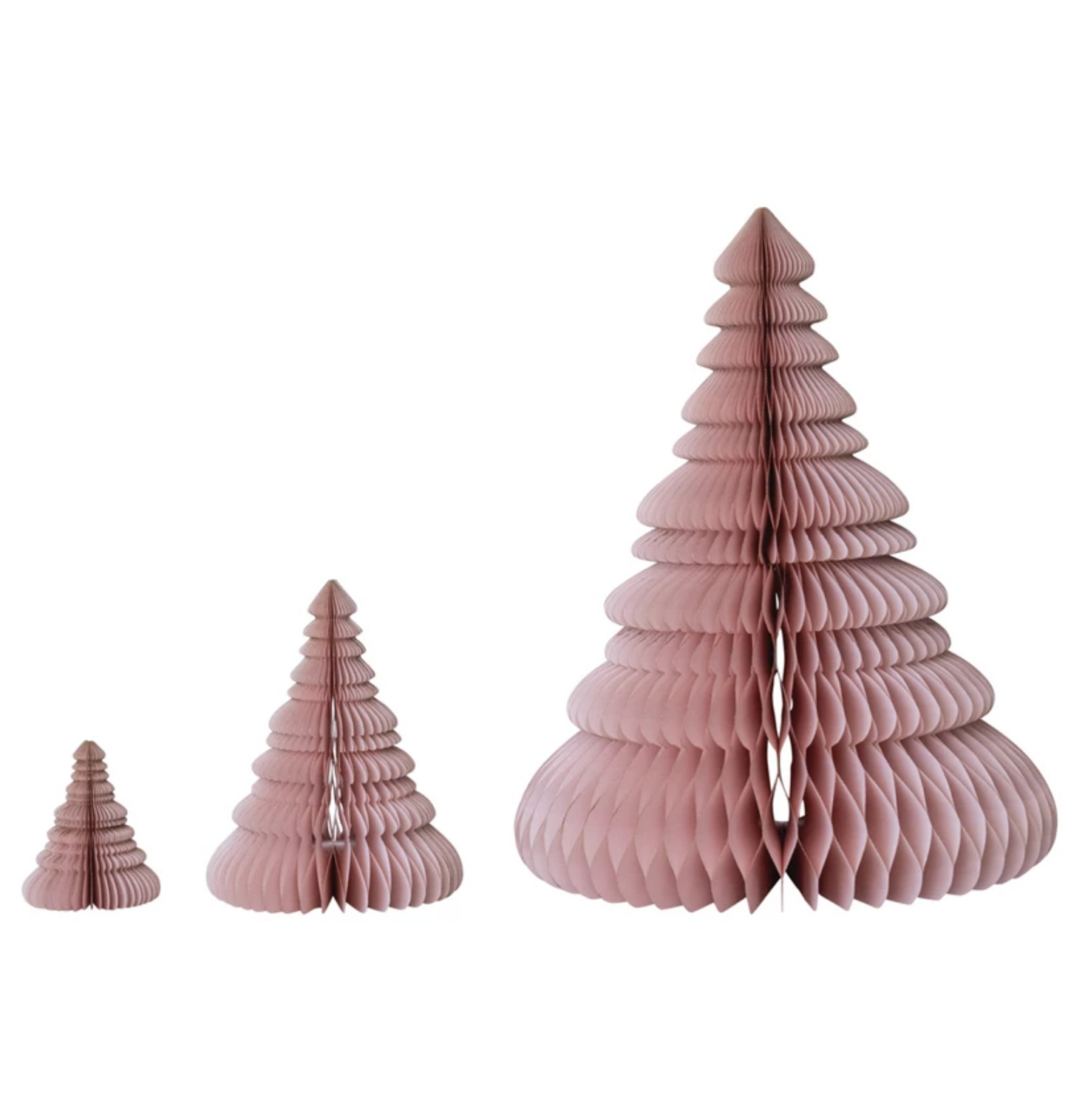 Paper Folding Honeycomb Trees (Set of 3)