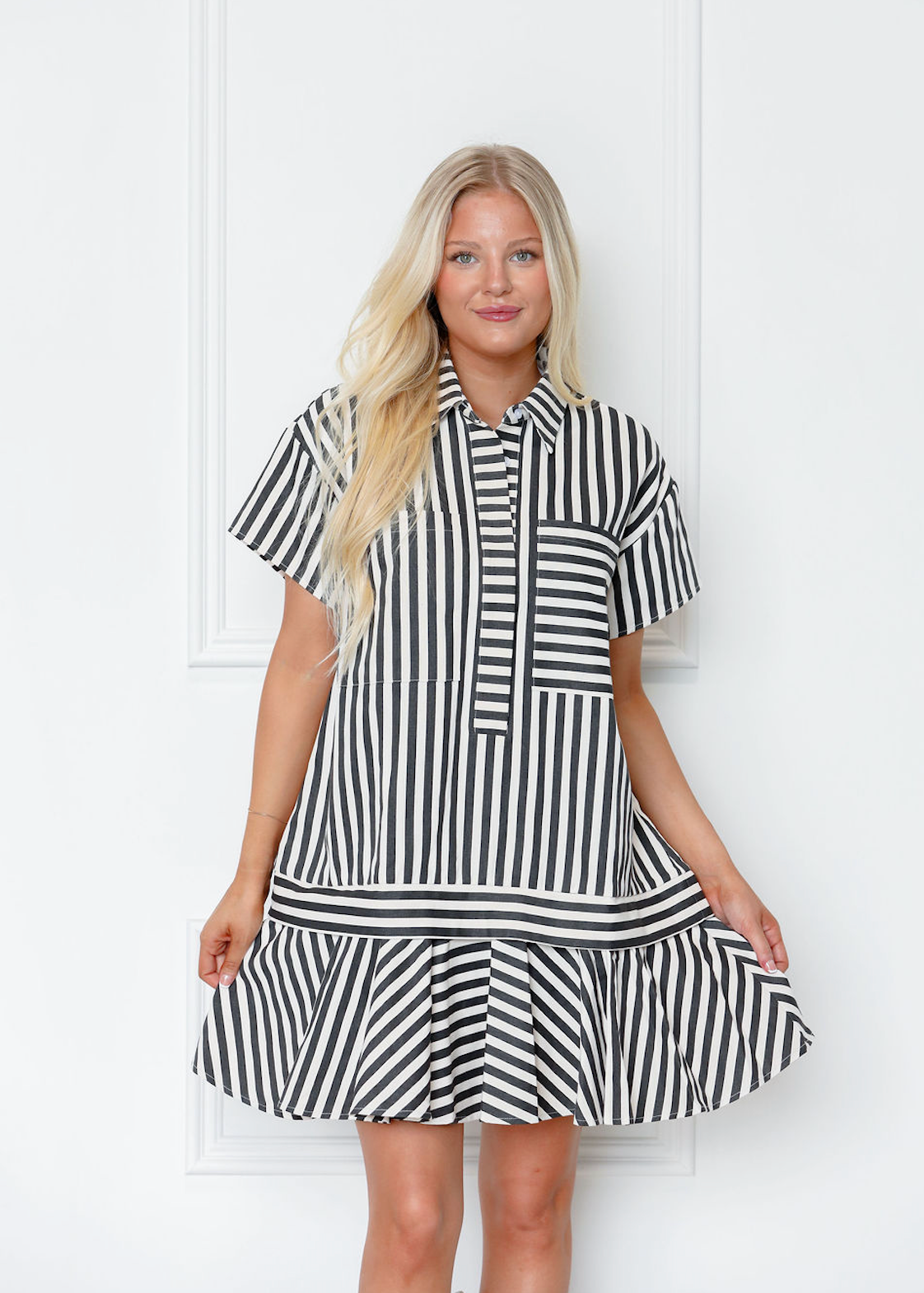 Bekkah Striped Shirt Dress