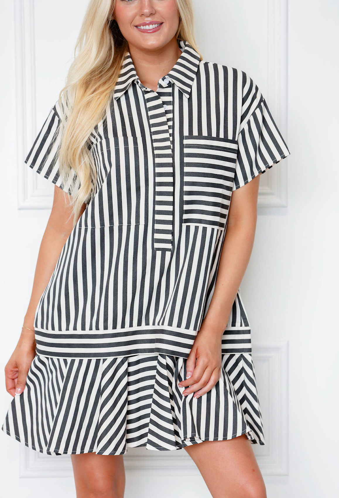 Bekkah Striped Shirt Dress