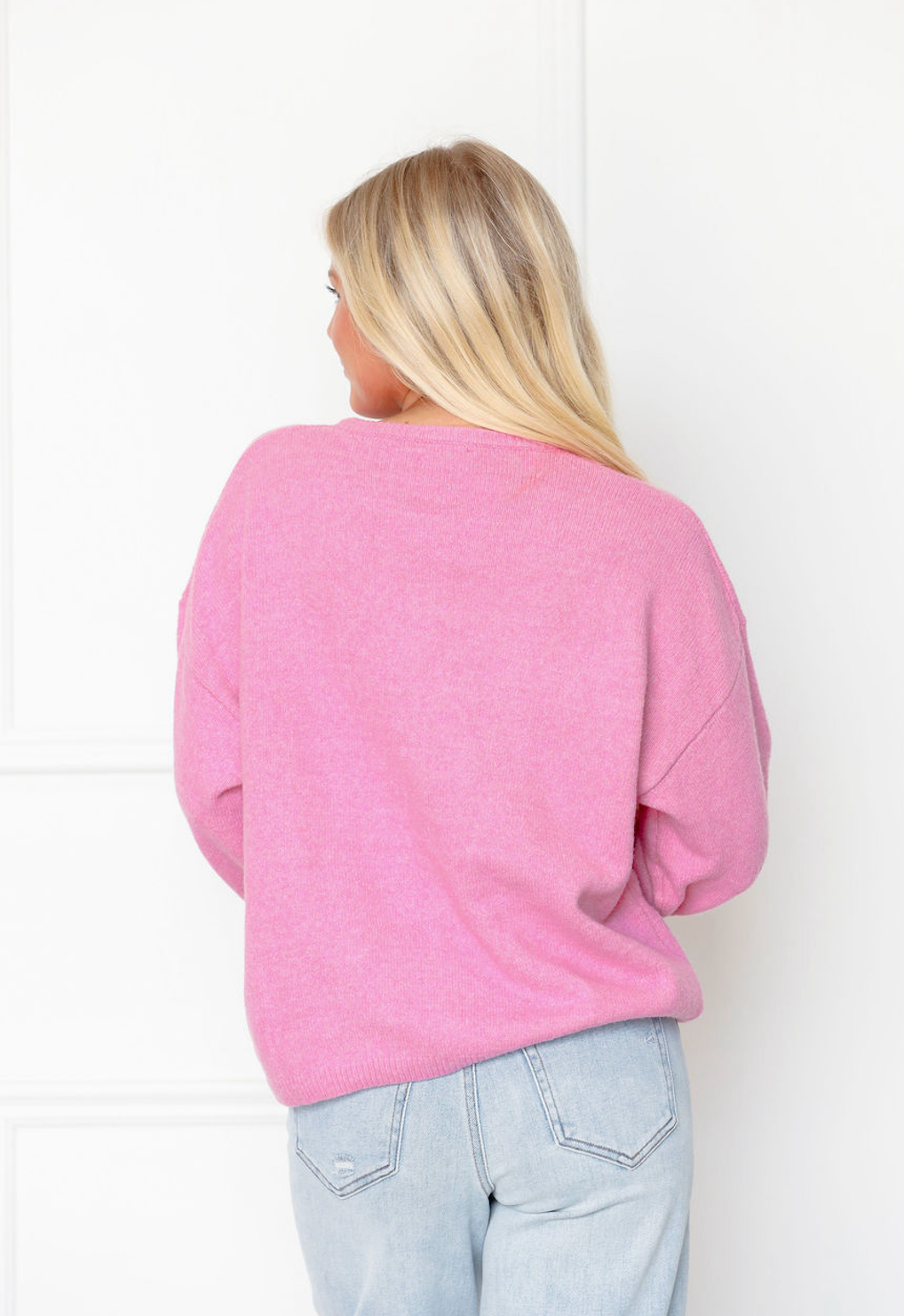 Button Down Cardigan Pink