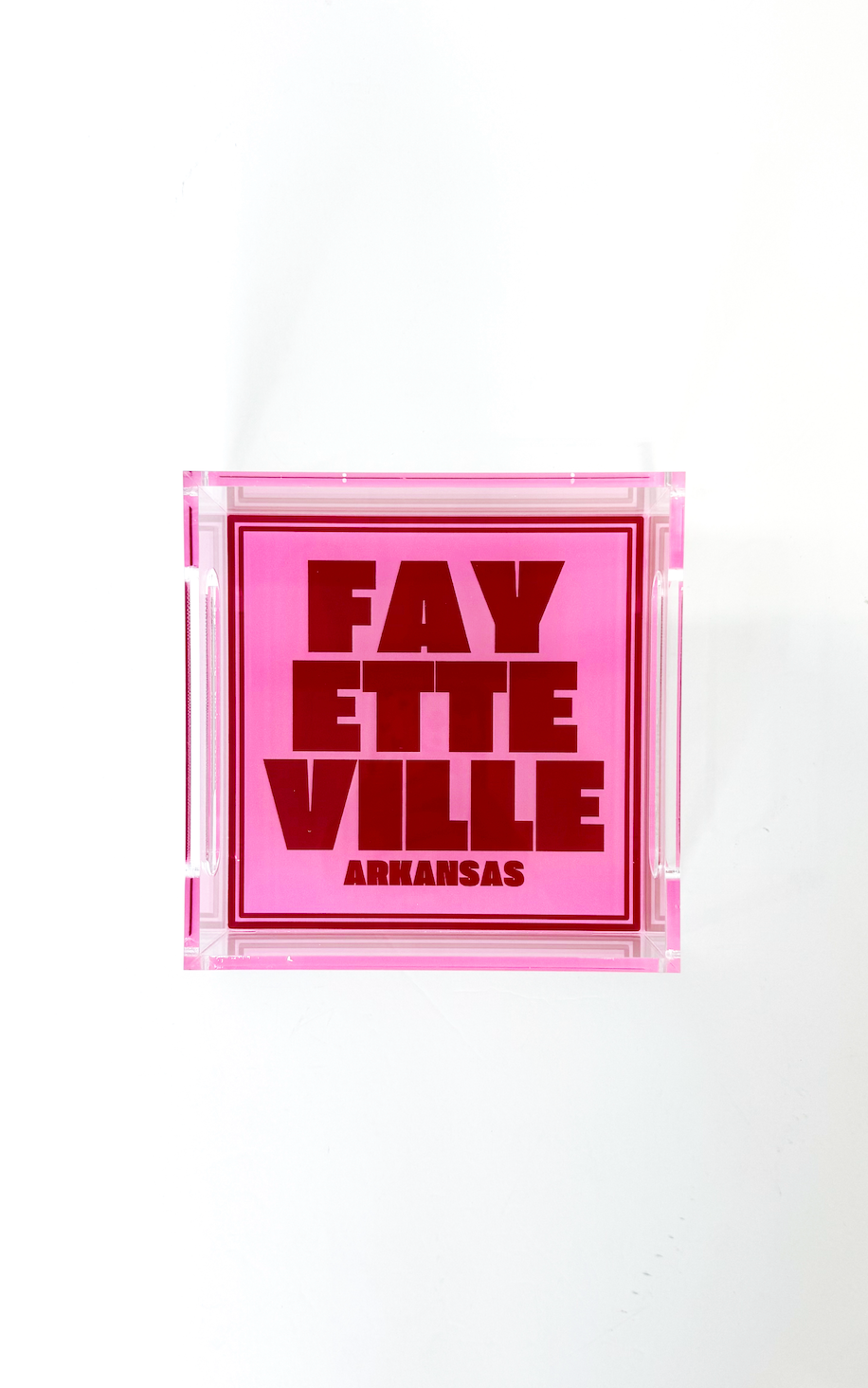 Fayetteville Block Letter Small Acrylic Tray