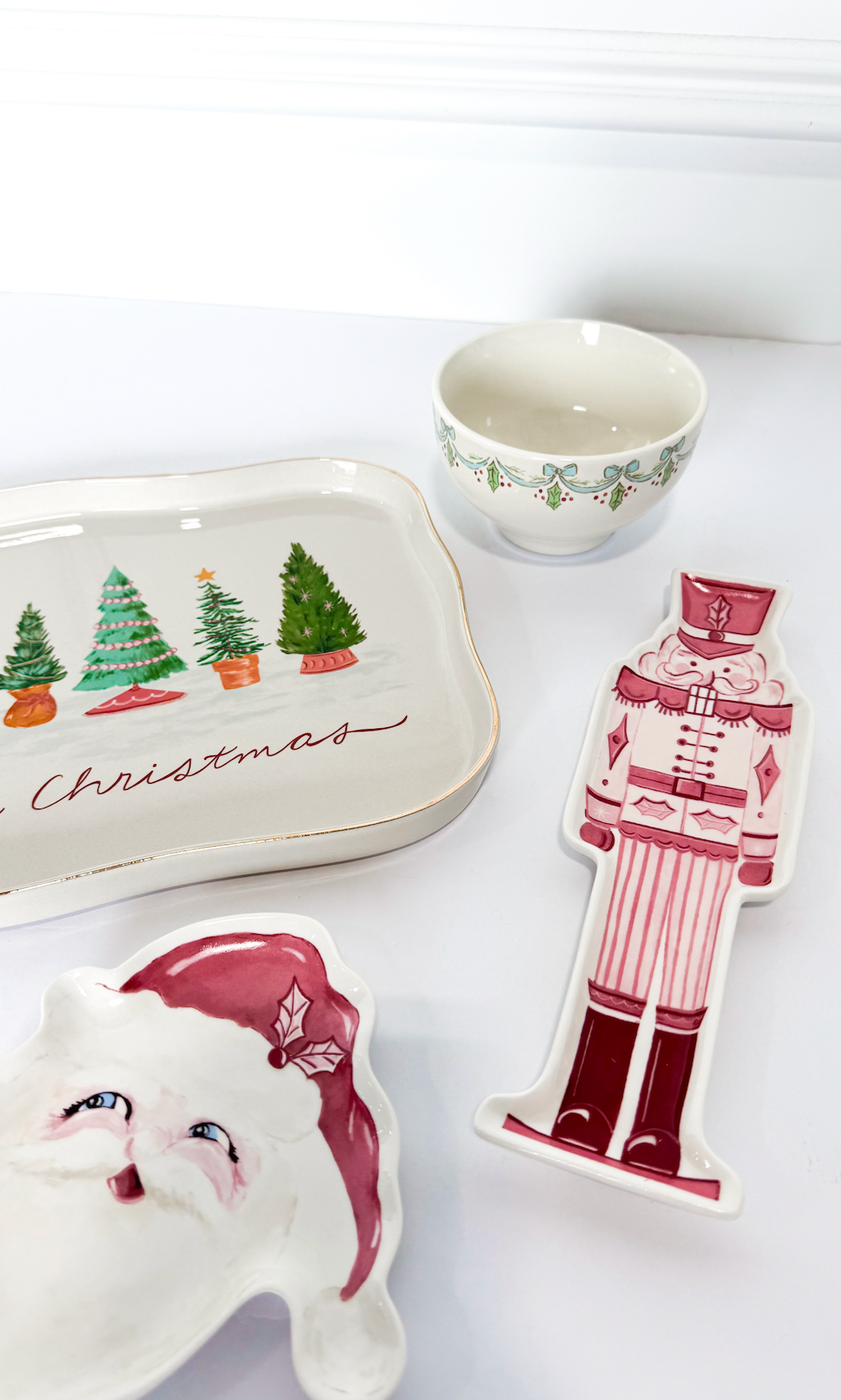Merry Christmas Tree Platter