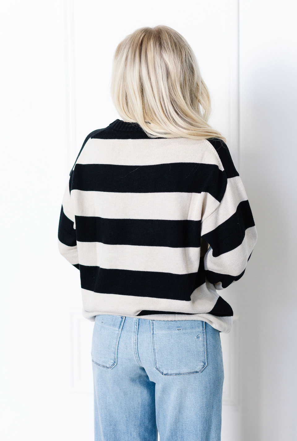 Black/Ivory Stripe Sweater