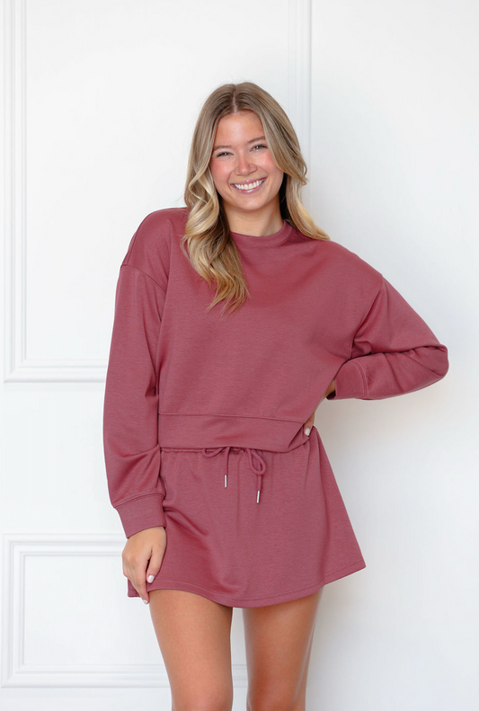 Rose Sweatshirt & Skirt Set of 2