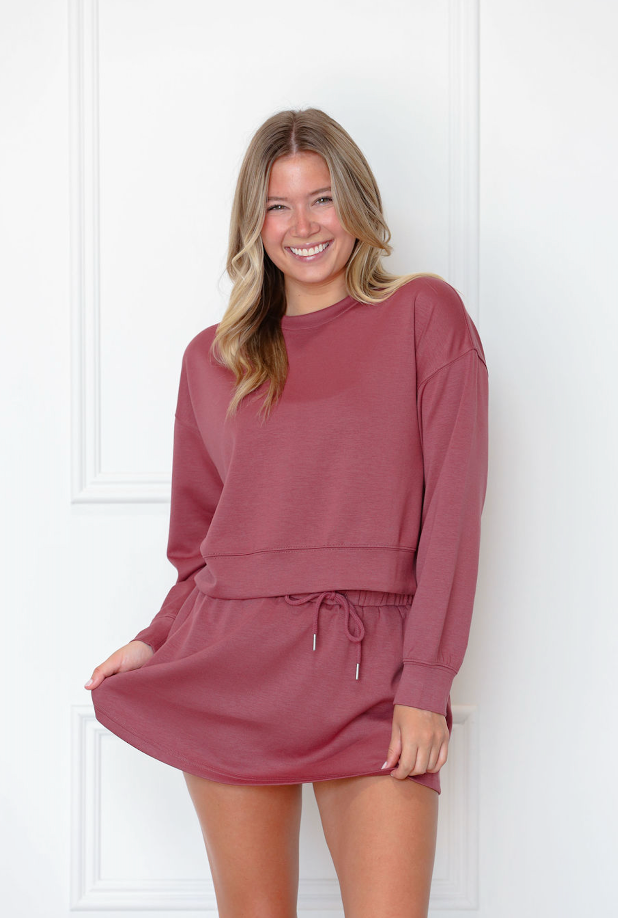 Rose Sweatshirt & Skirt Set of 2