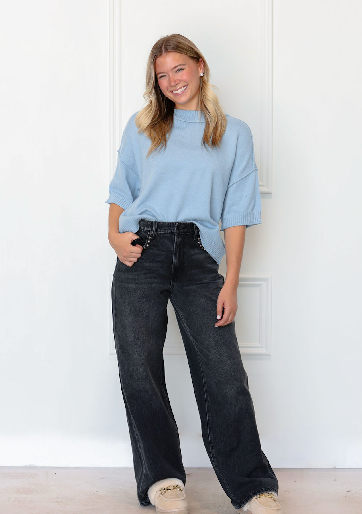 Onyx Baggy Studded Jeans