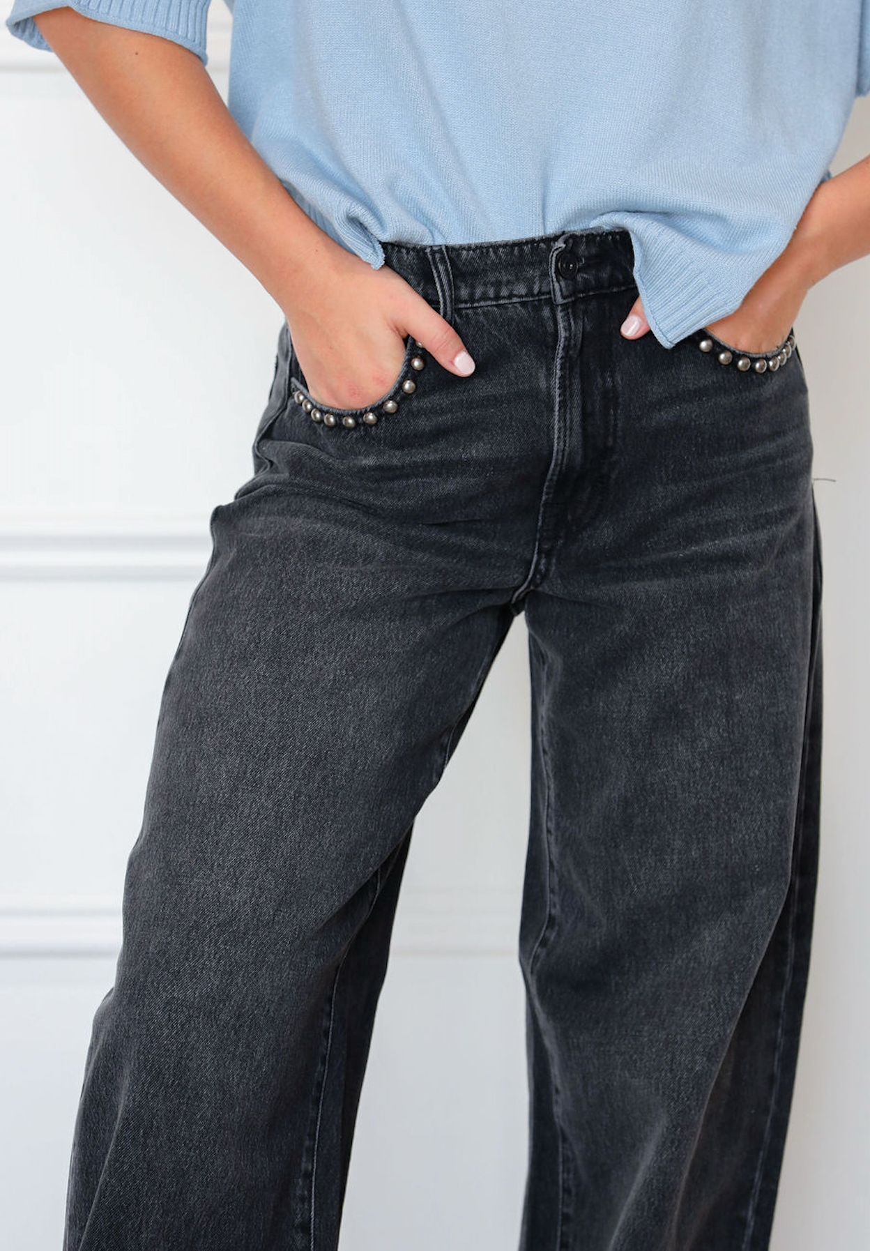 Onyx Baggy Studded Jeans