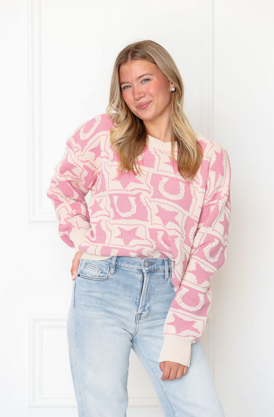 Star & Horseshoe Crewneck Sweater