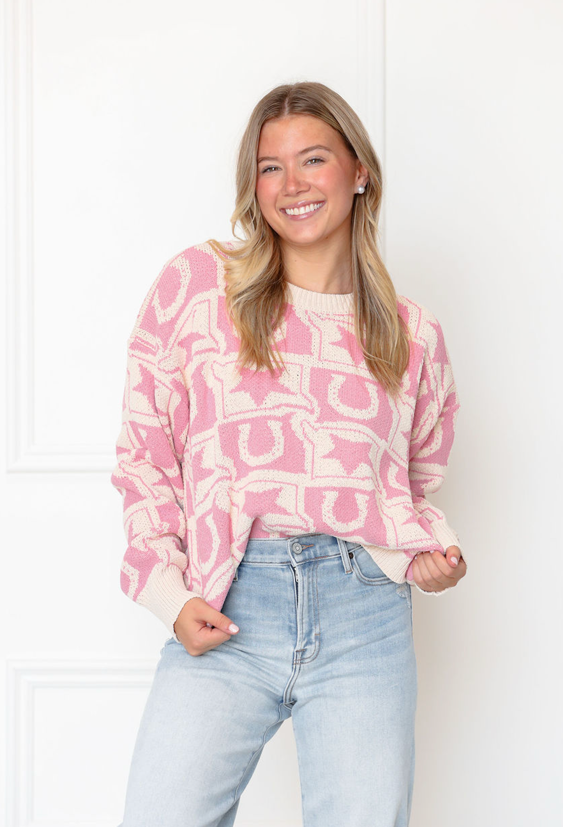 Star & Horseshoe Crewneck Sweater