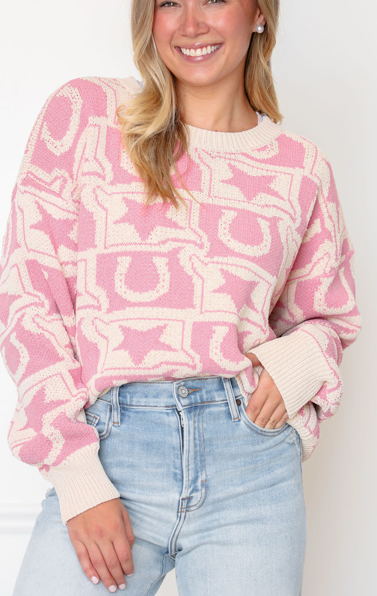 Star & Horseshoe Crewneck Sweater