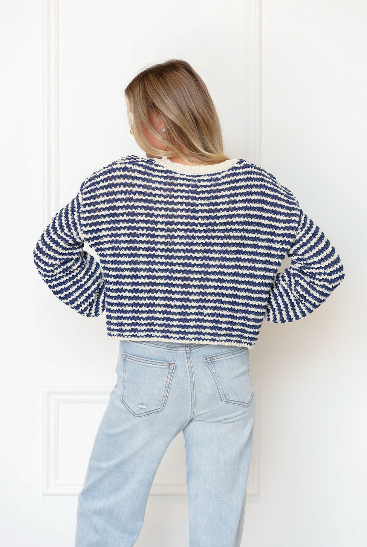 Natural/Navy Stripe Sweater