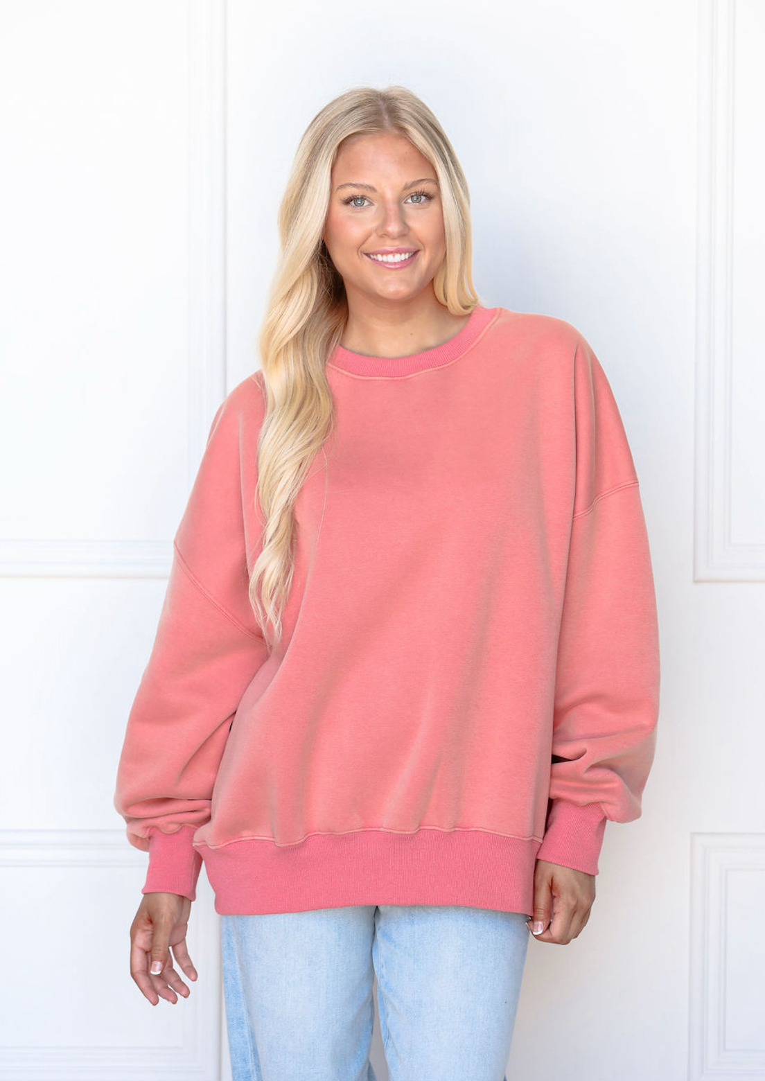 Reversible Fleece Sweatshirt Rust