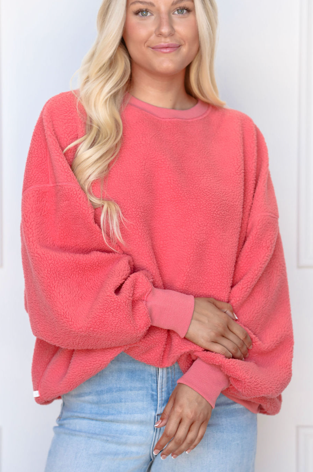 Reversible Fleece Sweatshirt Rust