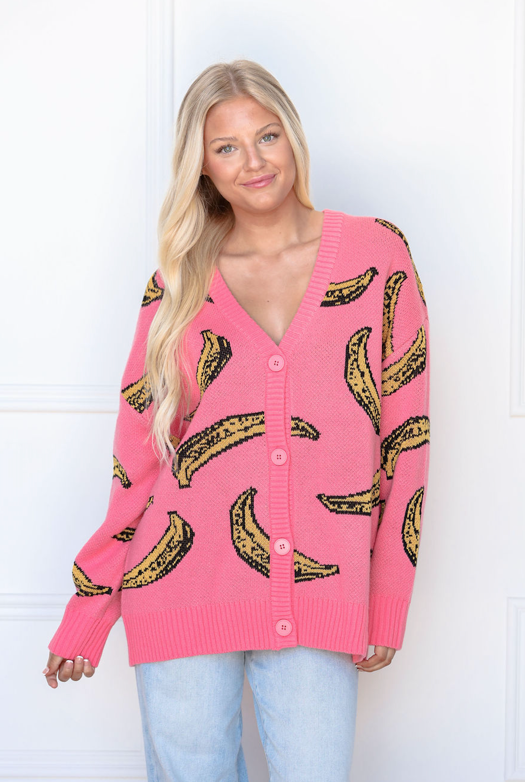 Pink Bananas Cardigan