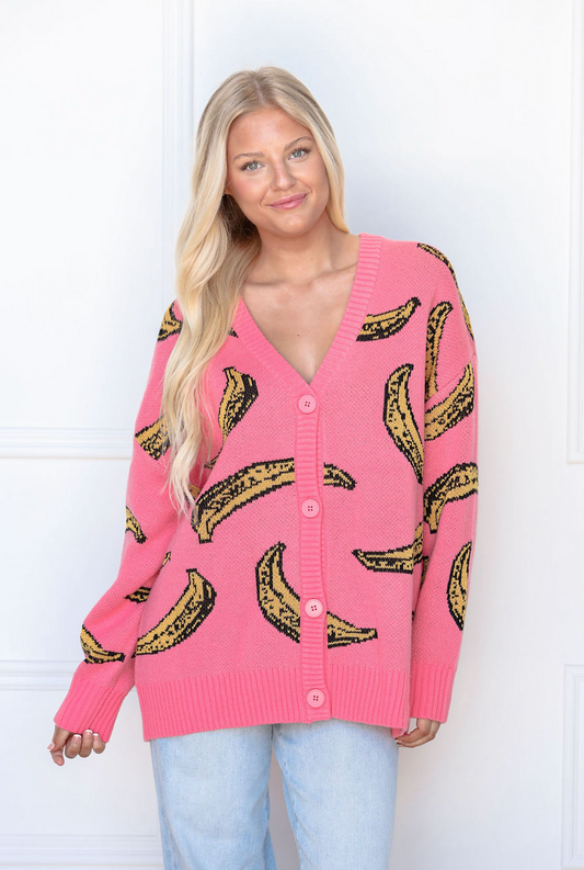 Pink Bananas Cardigan