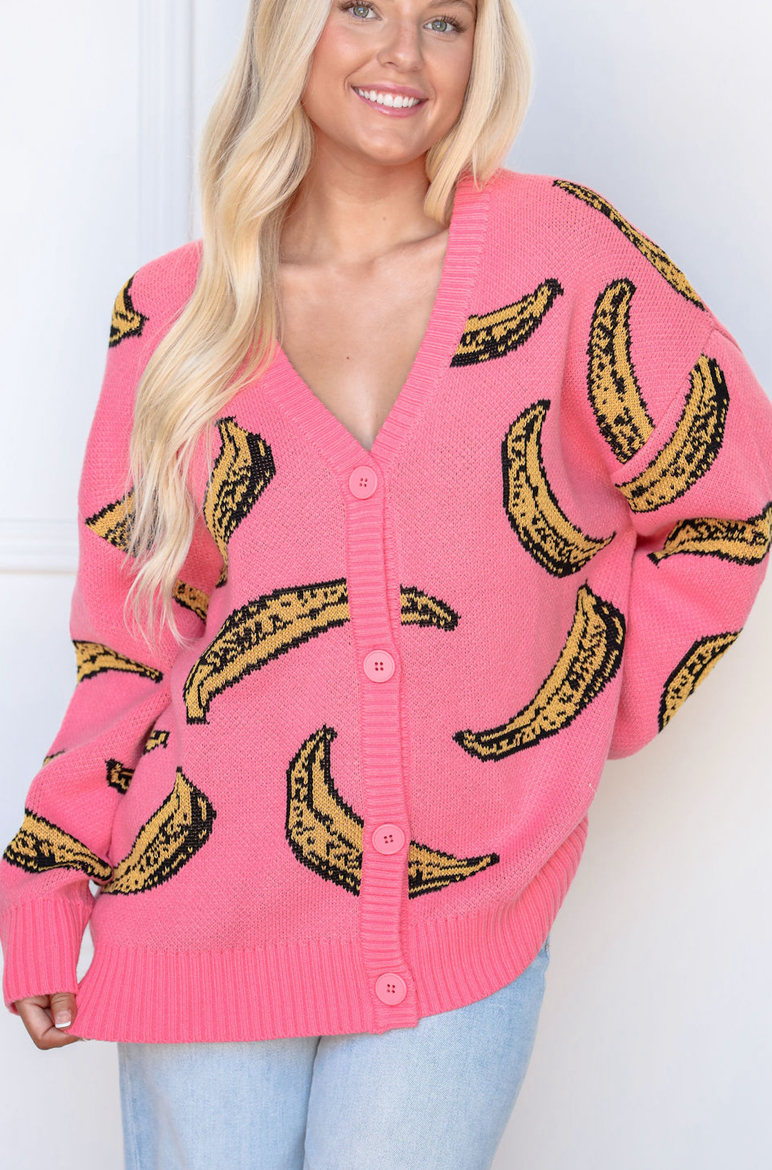 Pink Bananas Cardigan