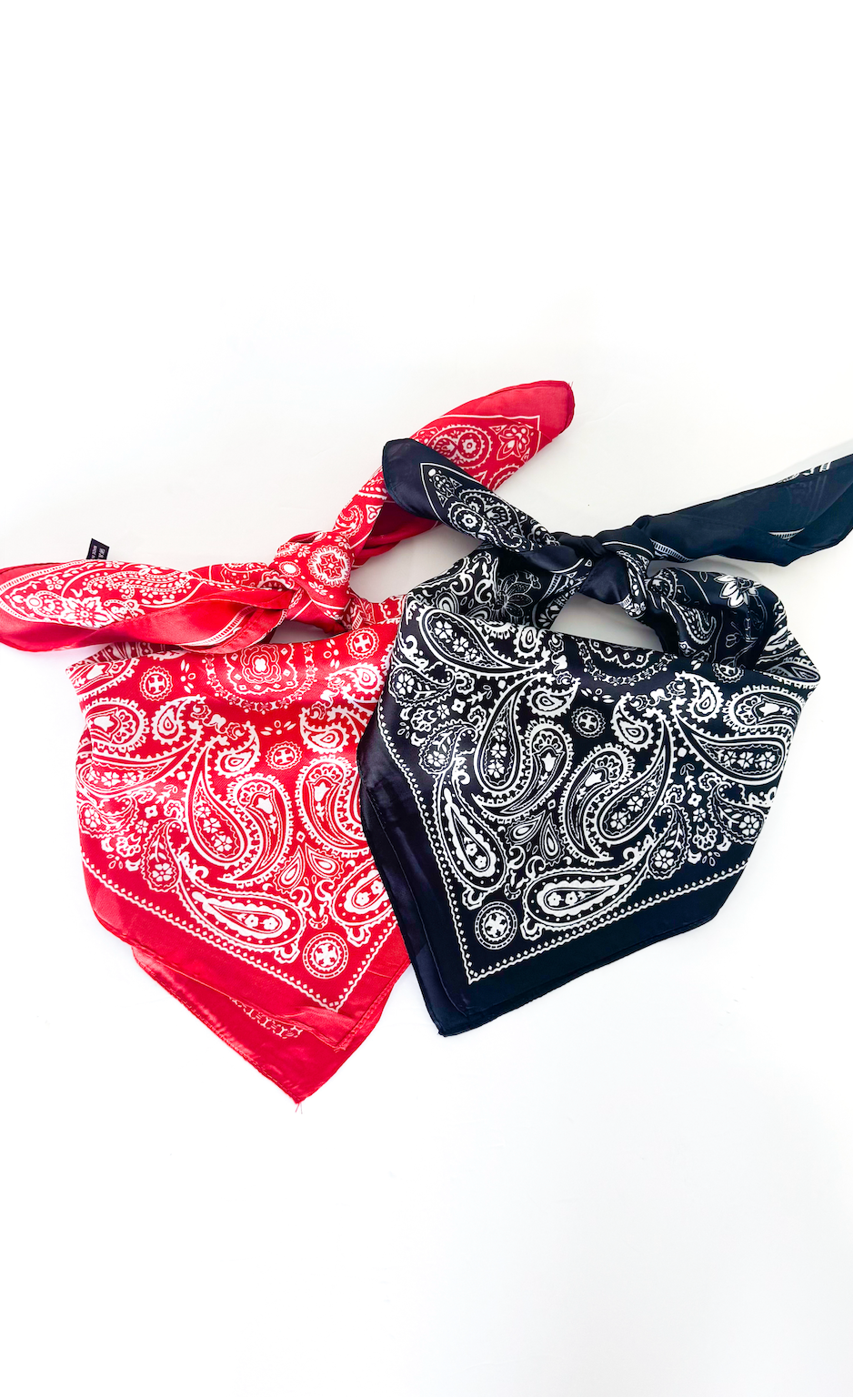 Black Paisley Satin Scarf