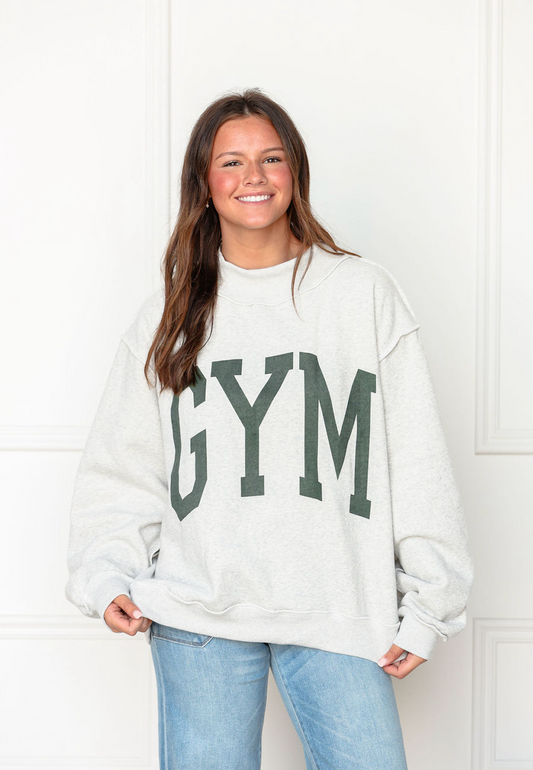 Reversible Gym/Bed Mock Neck Sweatshirt