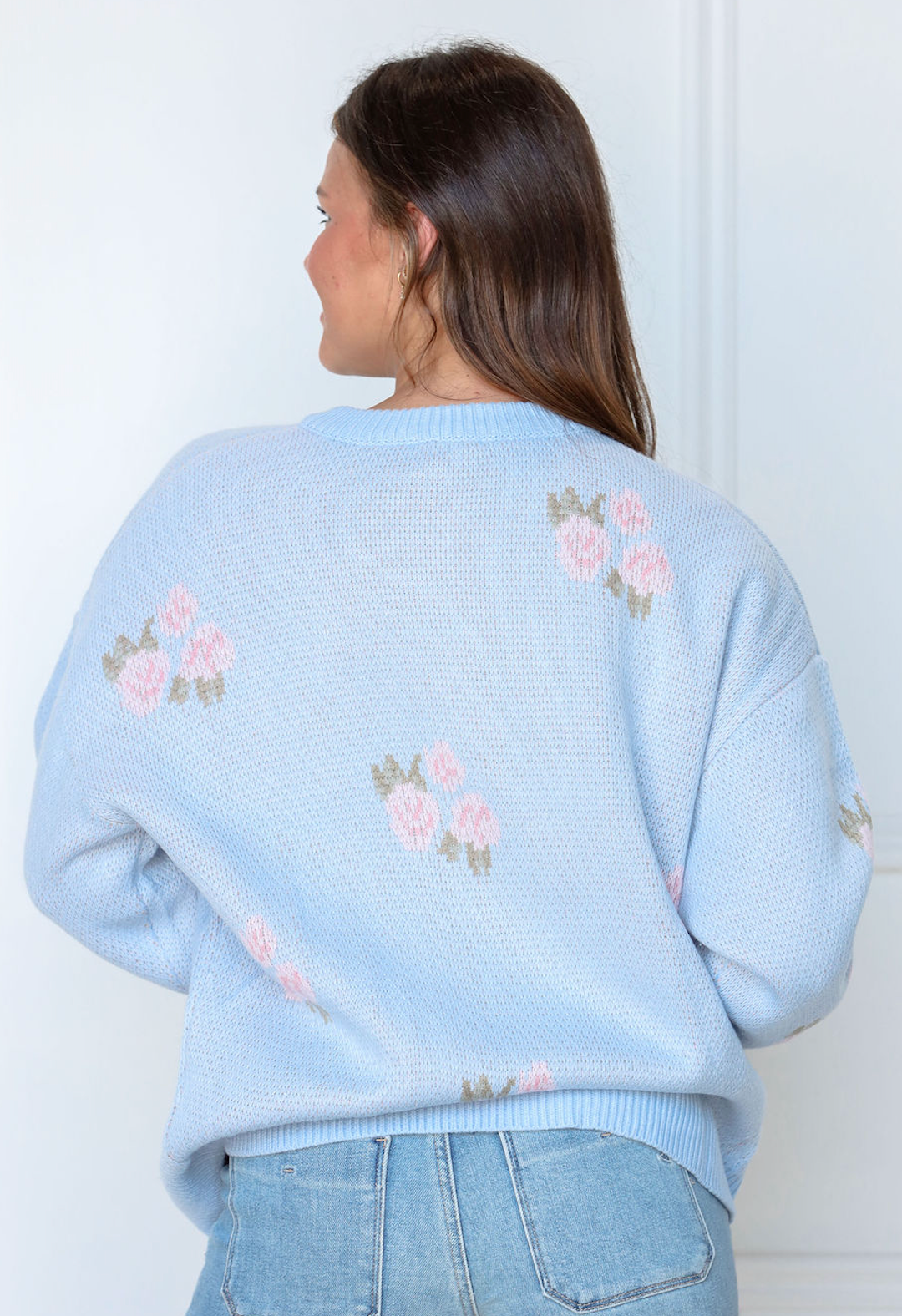 Light Blue Rose Cardigan