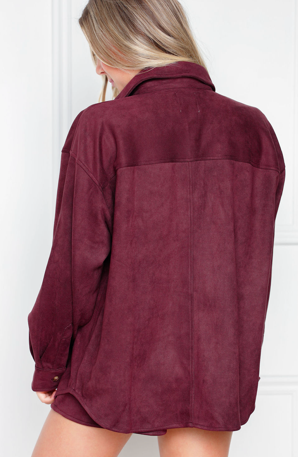 Burgundy Suede Jacket