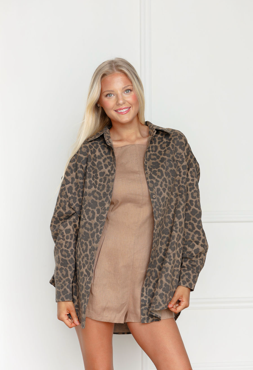Leopard Button Down Shirt