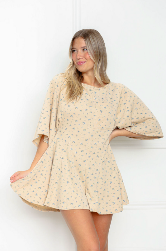 Floral Terry Cloth Romper