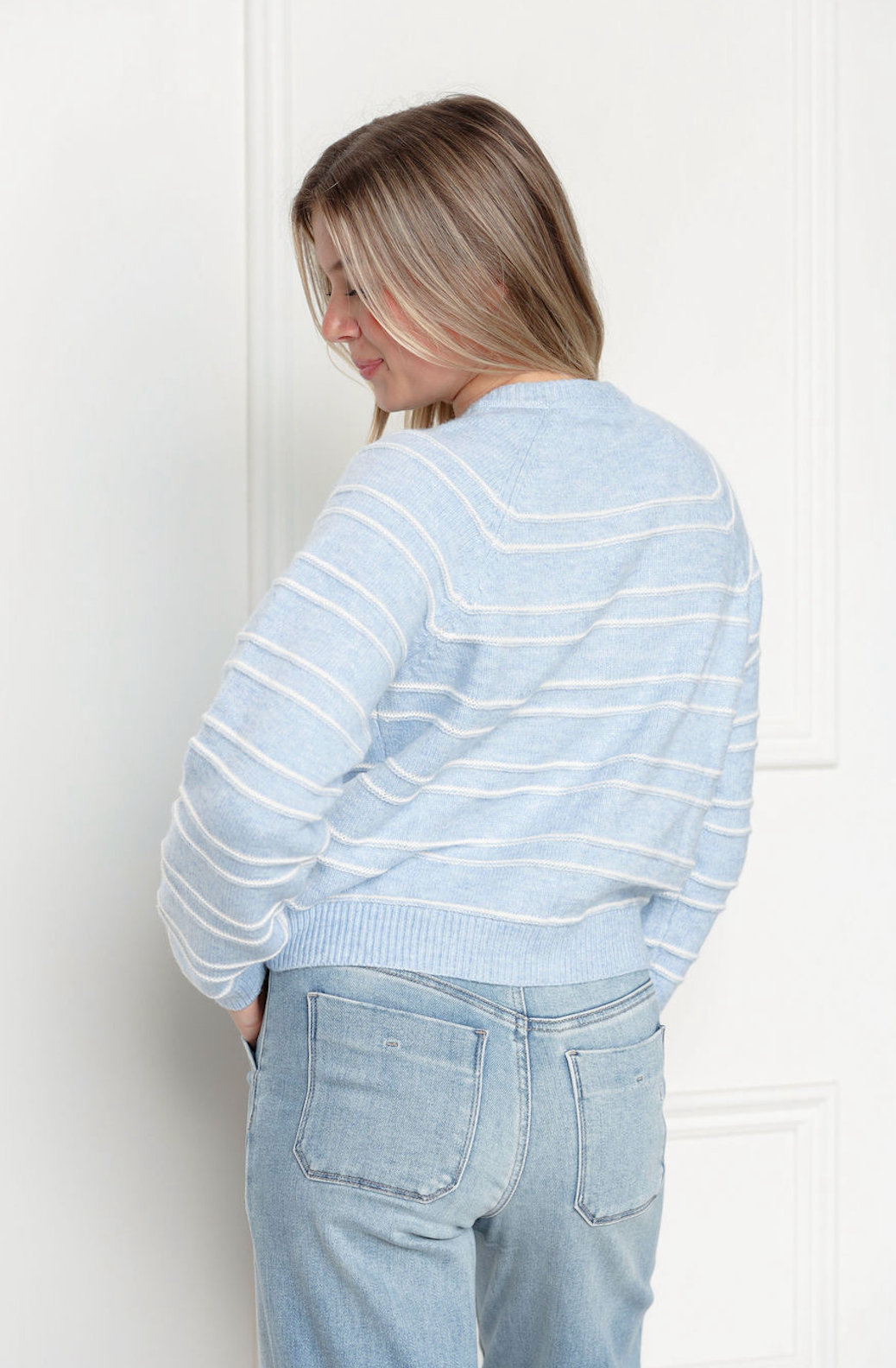 Dani Blue Striped Cardigan