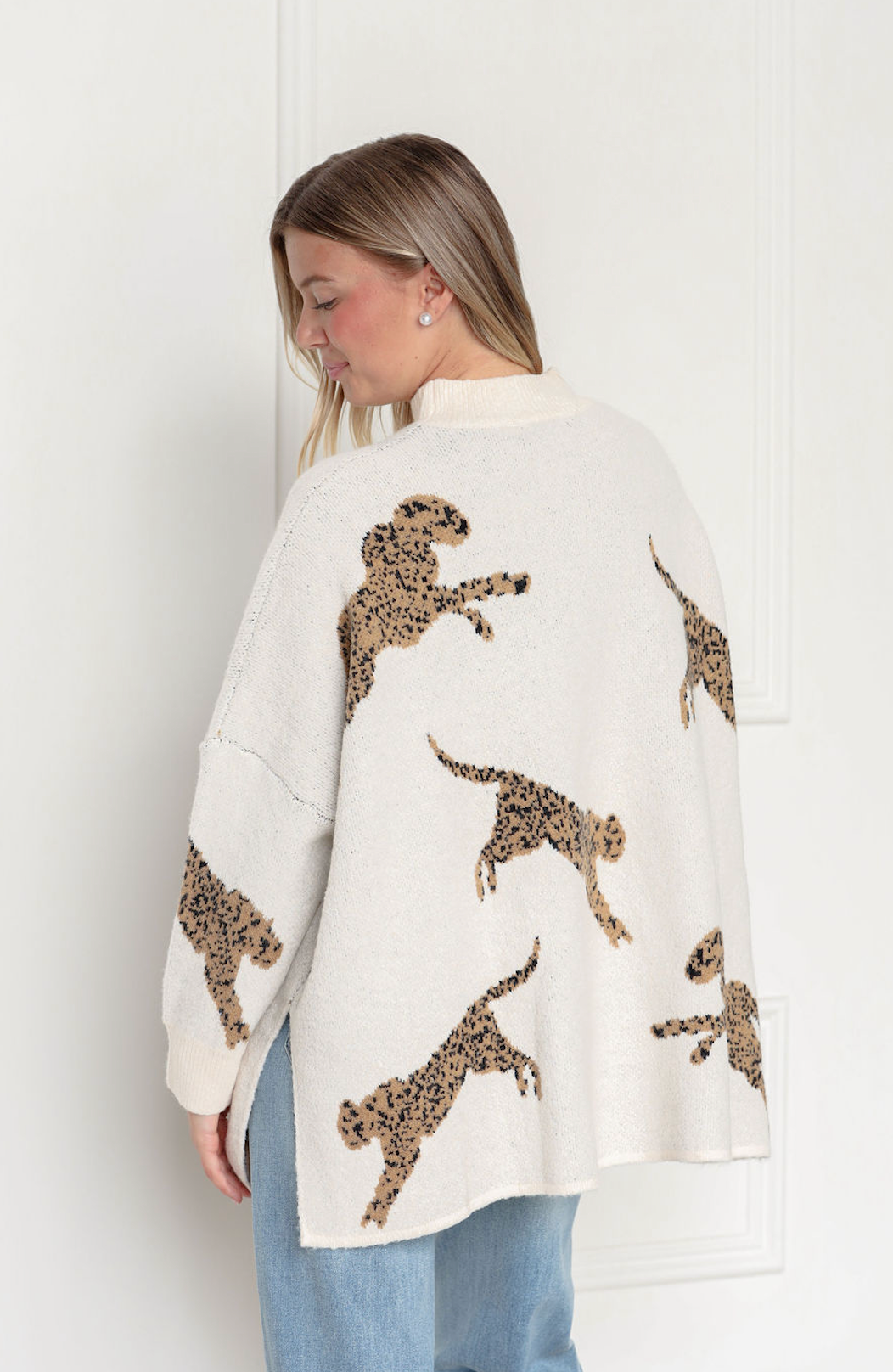 Cheetah Sweater Top