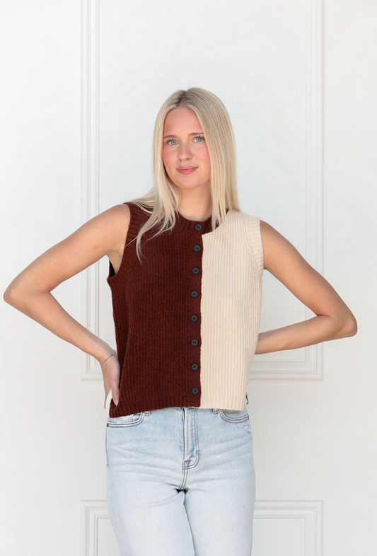 Coffee Combo Sweater Vest