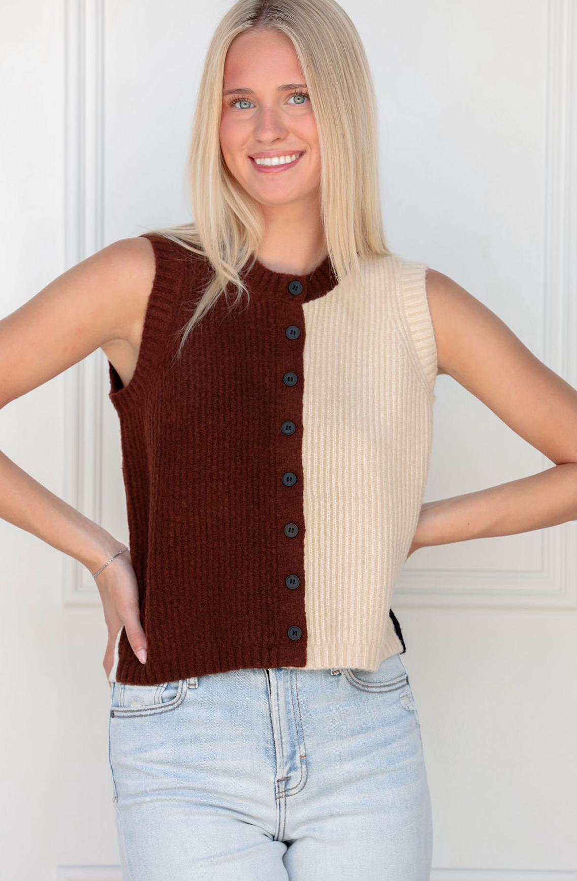 Coffee Combo Sweater Vest