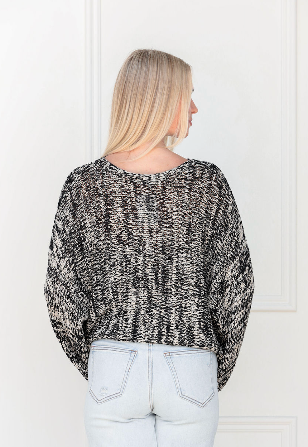 Black Mixed Yarn Sweater