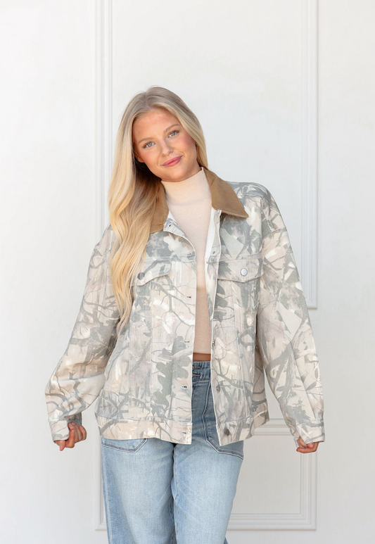 Woodland Camo Trucker Jacket