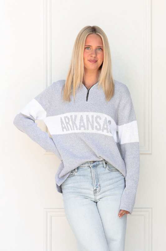 Arkansas Quarter Zip Sweater